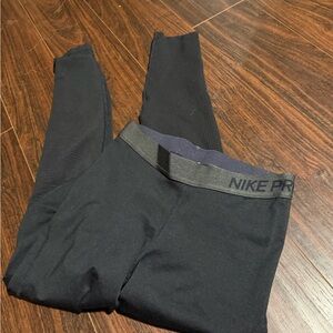 Nike Pro Black Leggings dri fit size medium